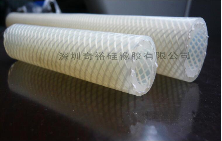 White braided silicone tube - Click to enlarge